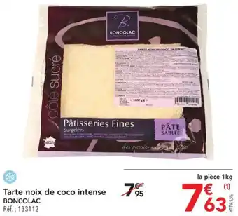 Tarte noix de coco intense BONCOLAC