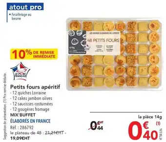 METRO Petits fours apéritif offre