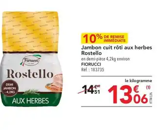 METRO Jambon cuit rôti aux herbes Rostello offre