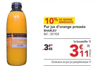 METRO Pur jus d'orange pressée BHARLEV offre
