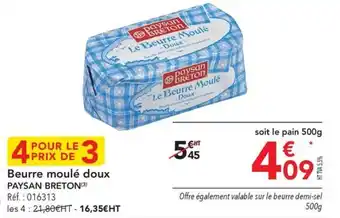 METRO Beurre moulé doux PAYSAN BRETON(3) Réf. : 016313 offre