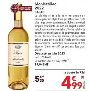 Monbazillac 2022 BAJAC