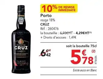 Porto rouge 18% CRUZ