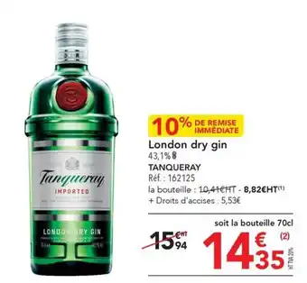 METRO London dry gin offre
