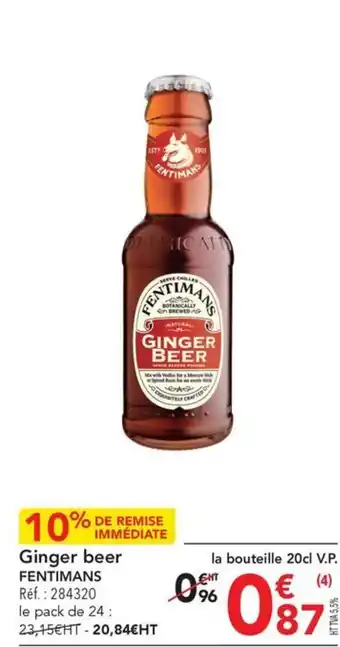 METRO Ginger beer FENTIMANS offre