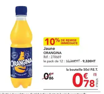 METRO Jaune ORANGINA offre