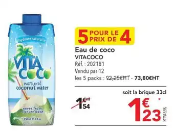 METRO Eau de coco VITACOCO offre