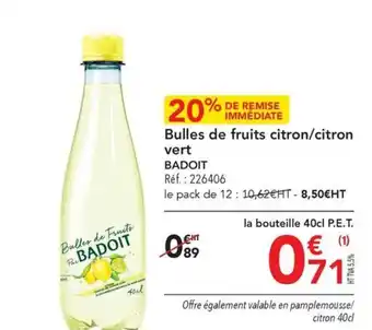 METRO Bulles de fruits citron/citron vert offre