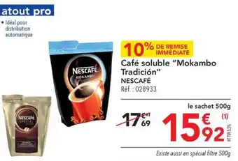 METRO Café soluble "Mokambo Tradición" NESCAFÉ Réf. : 028933 offre