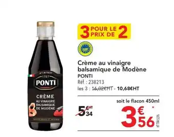 METRO Crème au vinaigre balsamique de Modène PONTI offre