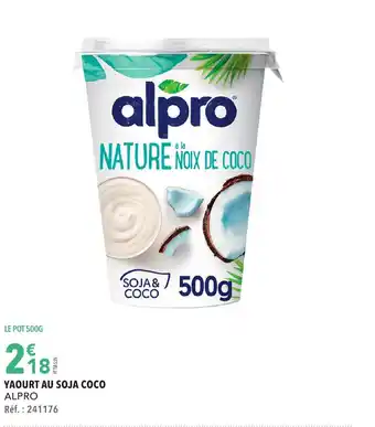 METRO YAOURT AU SOJA COCO ALPRO offre