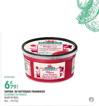 TAPENA DE BETTERAVE FRAMBOISE ÉLABORÉE EN FRANCE SUD'N'SOL Réf. : 191703