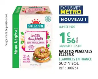 METRO GALETTES VÉGÉTALES FALAFELS offre