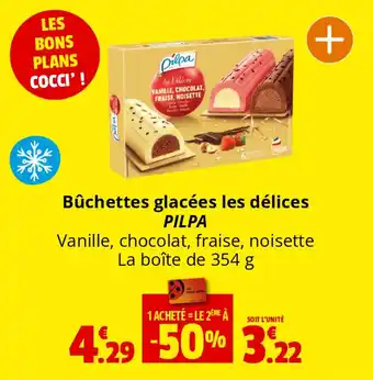Coccinelle Supermarché Bûchettes glacées les délices PILPA offre
