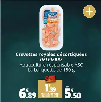 Coccinelle Supermarché Crevettes royales décortiquées DELPIERRE offre