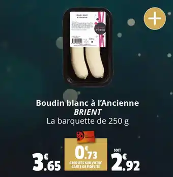 Boudin blanc à l'Ancienne BRIENT La barquette de 250 g