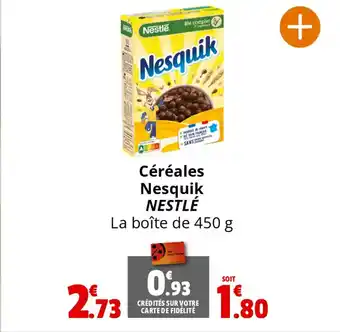 Coccinelle Supermarché Céréales Nesquik NESTLÉ La boîte de 450 g offre