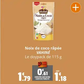 Coccinelle Supermarché Noix de coco râpée VAHINÉ offre