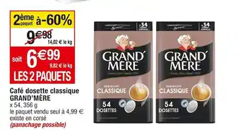 Cora x Carrefour Grand’mère café dosette classique offre