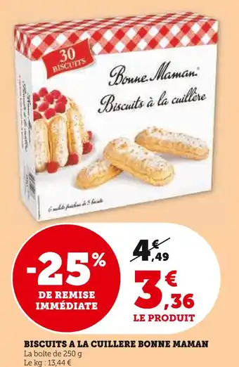 U Express Bonne maman biscuits a la cuillere offre