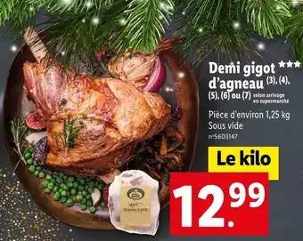 Lidl Demi gigot d’agneau offre