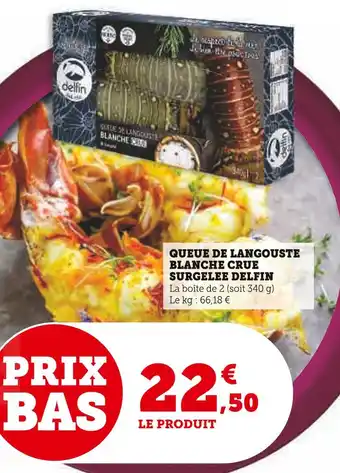 U Express Delfin queue de langouste blanche crue surgelee offre