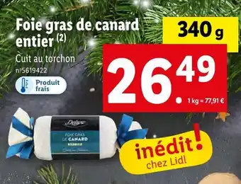 Lidl Deluxe foie gras de canard entier offre