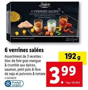 Deluxe 6 verrines salées