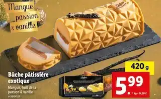 Deluxe bûche pâtissière exotique