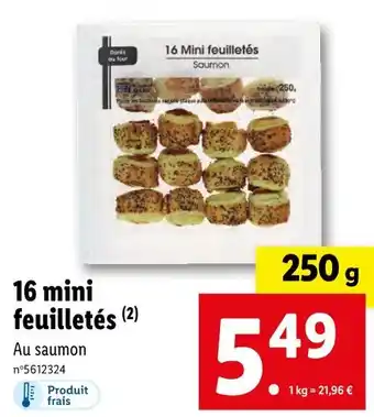 Lidl 16 mini feuilletés offre