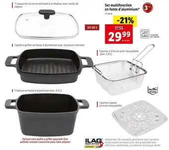 Lidl Set multifonction en fonte d’aluminium offre