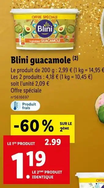 Lidl Blini guacamole offre