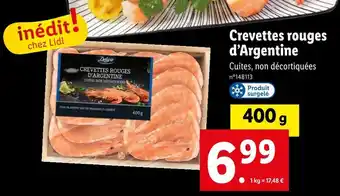 Lidl Deluxe crevettes rouges d’argentine offre