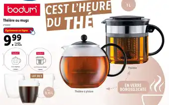 Lidl Bodum théière ou mugs offre