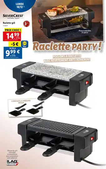 Lidl Silver crest raclette-gril offre