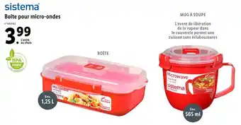 Lidl Sistema boîte pour micro-ondes offre