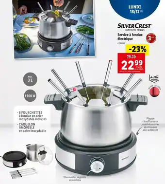 Lidl Silvercrest service à fondue électrique offre