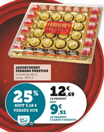 Super U Ferrero prestige assortiment ferrero prestige offre