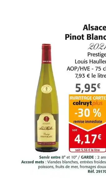 Colruyt Alsace pinot blanc offre