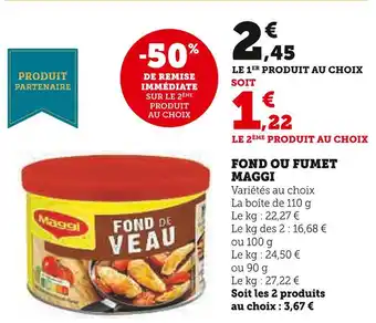Super U Maggi fond ou fumet offre