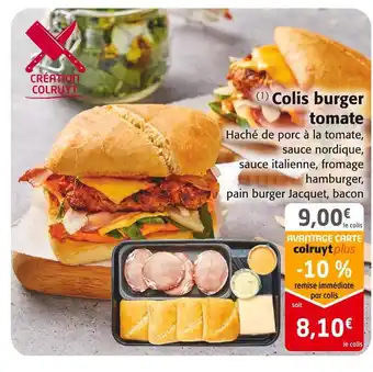 Colruyt Colis burger tomate offre