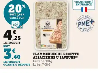 Super U U saveurs flammekueche recette alsacienne offre