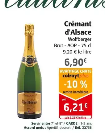 Colruyt Crémant d'alsace offre