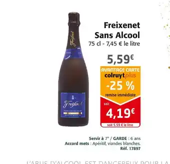 Colruyt Freixenet sans alcool offre