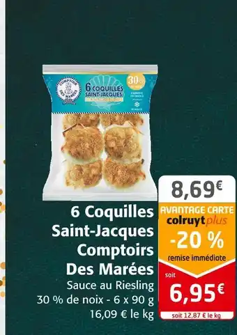 Comptoirs des marées 6 coquilles saint-jacques