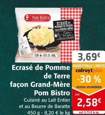 Colruyt Pom bistro ecrasé de pomme de terre façon grand-mère offre