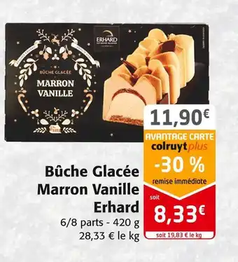 Colruyt Erhard bûche glacée marron vanille offre