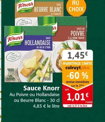 Colruyt Knorr sauce offre