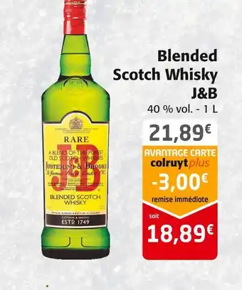 Colruyt J&b blended scotch whisky offre