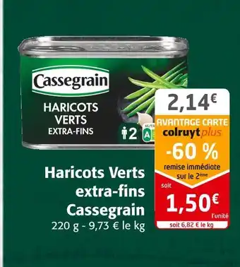 Colruyt Cassegrain haricots verts extra-fins offre